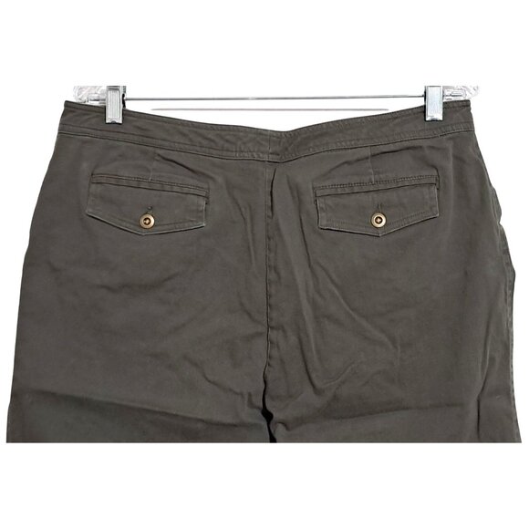 Northcrest Classic Womens Khaki Green Capri Pants Size 16 Cotton Blend - Picture 8 of 9